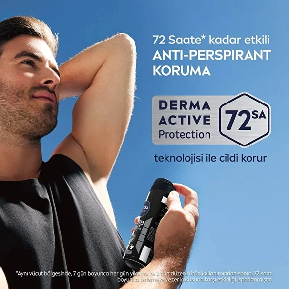 Nivea Men Erkek Sprey Deodorant Black White Invisible Original 200 ml - 2