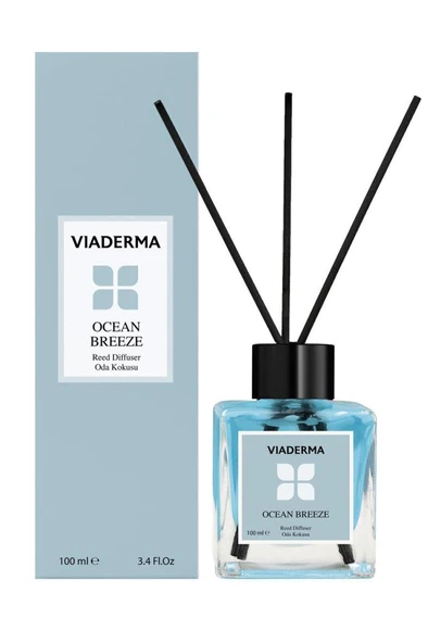 Viaderma Kare Şişe Okyanus Esintesi Bambu Çubuklu Oda Kokusu 100 ml