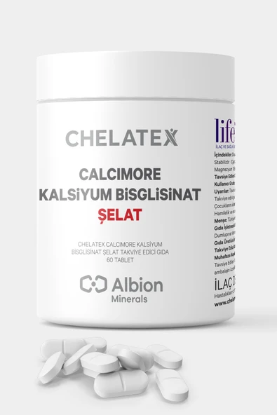 Chelatex Calcimore Kalsiyum Bisglisinat 60 Bitkisel Tablet