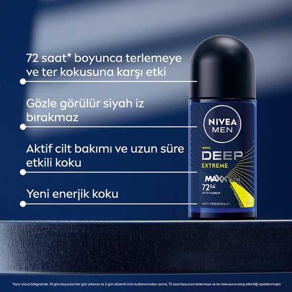 Nivea Men Erkek Roll-on Deodorant Deep Extreme 50 ml - 2