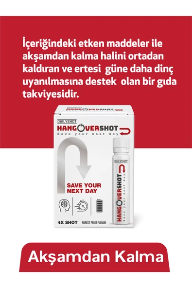 Akşamdan Kalma, Hangover Shot Bitkisel Destek, Save Your Next Day - 3