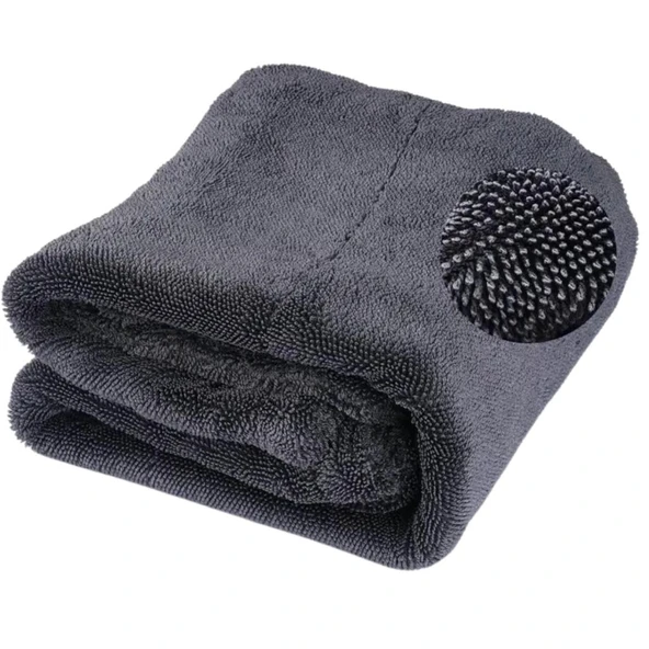 Polham 40x60CM 1200GSM Süper Su Emici Özellikli Mikrofiber Araç Kurulama Havlusu, Çizik ve İz Bırakmaz Bez - 6