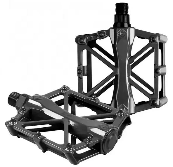 XBYC 1815 Bilyalı Bisiklet Platform Pedal Geniş Yapılı Bilyalı Alüminyum Pedal Mukavemetli Siyah Renk