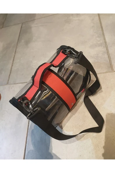 Ksburda Kuş Taşıma Çantası Tünekli Orta Boy- 30x22x20cm - kırmızı - 2