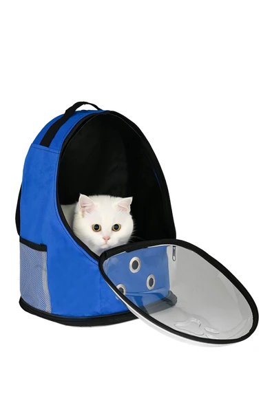 northern fashion Ufo Astronot Kedi Köpek Taşıma Çantası - 7 Hava Kanallı Pati Desenli 47x40x35cm - 2