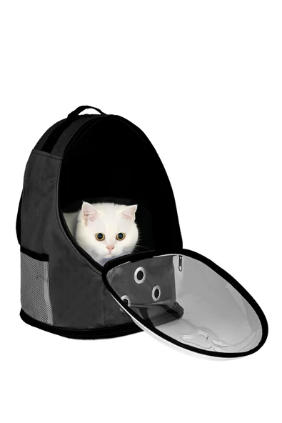 northern fashion Ufo Astronot Kedi Köpek Taşıma Çantası - 7 Hava Kanallı Pati Desenli 47x40x35cm - 3