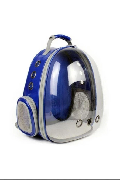 Battalali Şeffaf Mavi Astronot Kedi Köpek Taşıma Çantası 42x22x33 Cm
