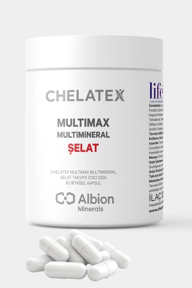 Chelatex Multimax Multimineral Şelat Takviye Edici Gıda 60 Bitkisel Kapsül