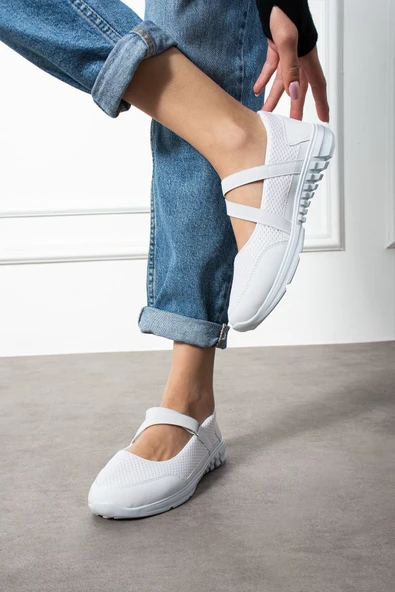 Albishoes Günlük Kadın Babet Kolay Giyilebilir Hava Alabilen Hafif Rahat Esnek Kadın Spor Ayakkabı - 3
