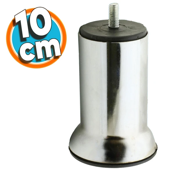 Mobilya Metal Kanepe Puf Baza Koltuk Orta Destek Ayağı M8 Civata Krom Metal Ayak 10 Cm 4 Adet - Resim 6
