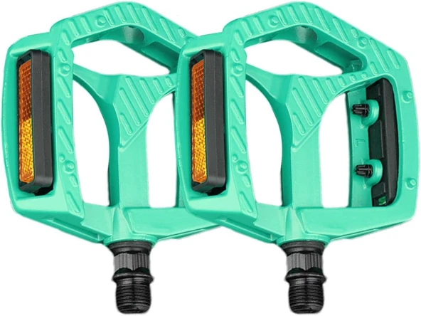 XBYC 1809 Bilyalı Bisiklet Pedalı MTB Alüminyum Alaşımlı Reflektörlü Pedal Cam Göbeği Renk - 2