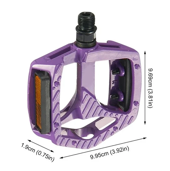XBYC 1809 Bilyalı Bisiklet Pedalı MTB Alüminyum Alaşımlı Reflektörlü Pedal Kırmızı Renk - 7