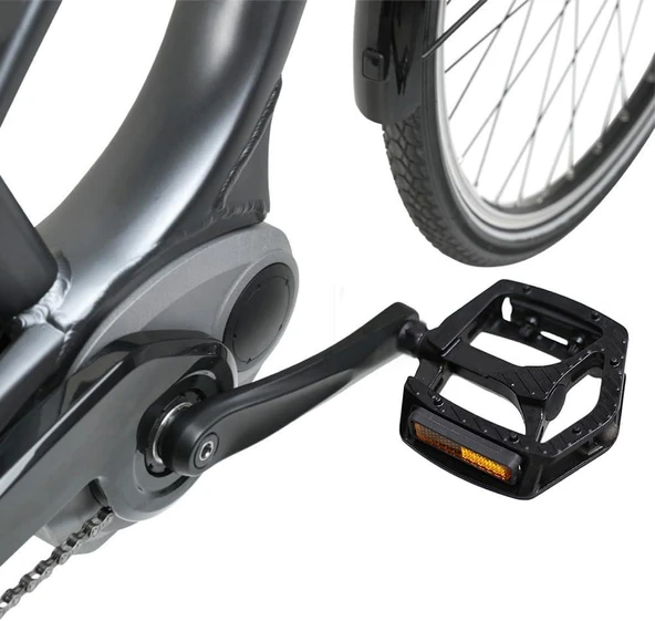 XBYC 1809 Bilyalı Bisiklet Pedalı MTB Alüminyum Alaşımlı Reflektörlü Pedal Siyah Renk - 2