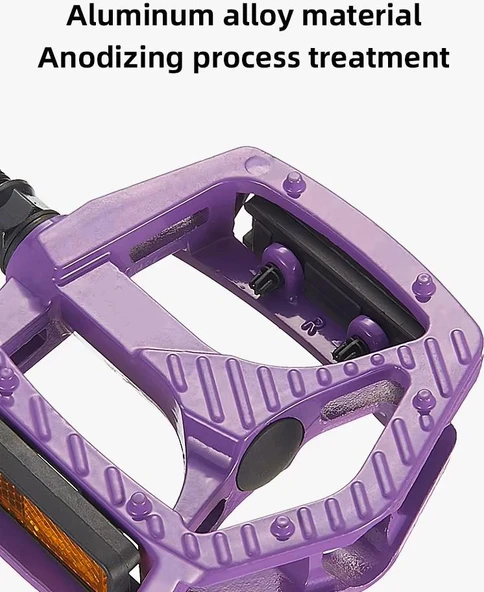 XBYC 1809 Bilyalı Bisiklet Pedalı MTB Alüminyum Alaşımlı Reflektörlü Pedal Cam Göbeği Renk - 6