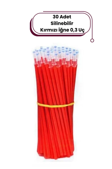30 Silinebilir Kalem Kırmızı uç Kumaş çizmek için Isıyla Uçan Kalem  Evrak yazmak için Silinebilir Kalem Jel Kalem