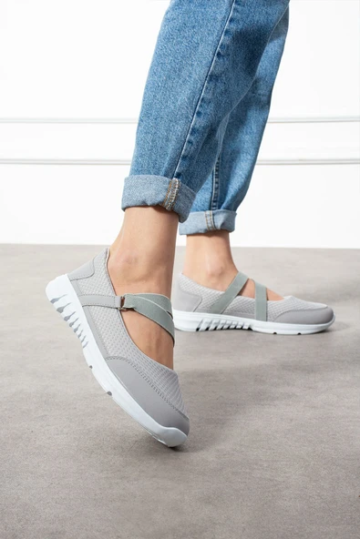 Albishoes Günlük Kadın Babet Kolay Giyilebilir Hava Alabilen Hafif Rahat Esnek Kadın Spor Ayakkabı