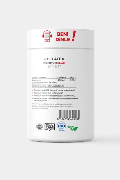 Chelatex Selenyum İçeren Şelat 60 Bitkisel Tablet - 3