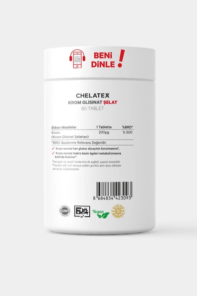 Chelatex Krom Glisinat Takviye Edici 60 Tablet Favorilere Ekle - 3