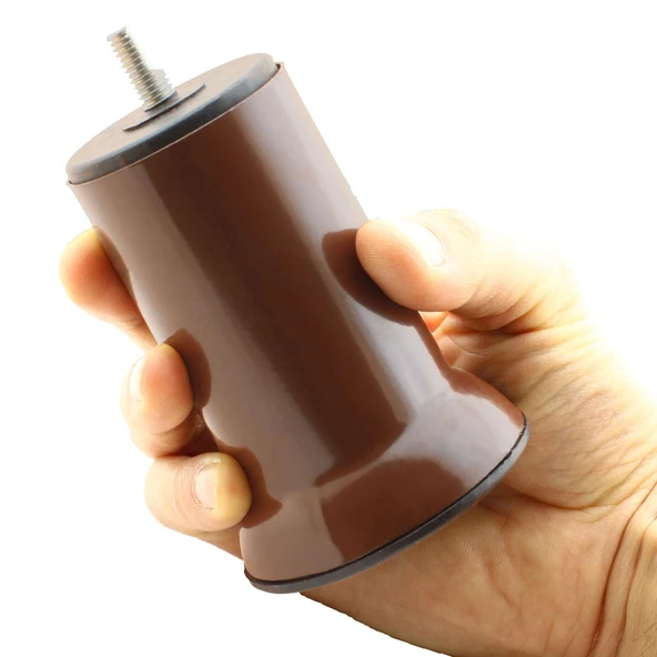 Mobilya Metal Yatak Kanepe Baza Koltuk Orta Destek Ayağı M8 Civata Kahverengi Metal Ayak 10 Cm 4 Adet - Resim 5