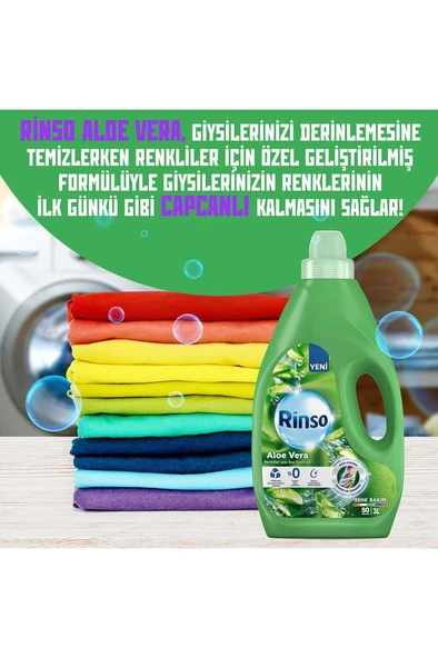 Rinso Sıvı Çamaşır Deterjanı Aloe Vera 3000 ml x 4 Adet - Resim 5