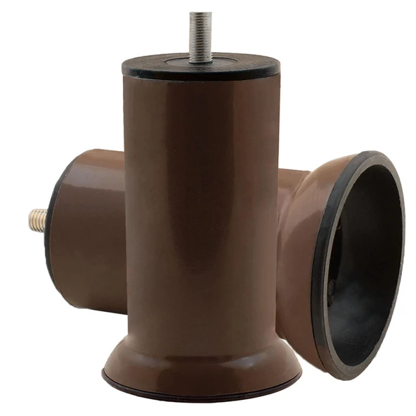 Mobilya Metal Yatak Kanepe Baza Koltuk Orta Destek Ayağı M8 Civata Kahverengi Metal Ayak 10 Cm 4 Adet - Resim 4