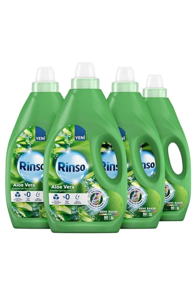 Rinso Sıvı Çamaşır Deterjanı Aloe Vera 3000 ml x 4 Adet - Resim 2