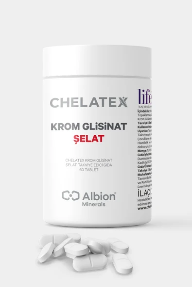 Chelatex Krom Glisinat Takviye Edici 60 Tablet Favorilere Ekle