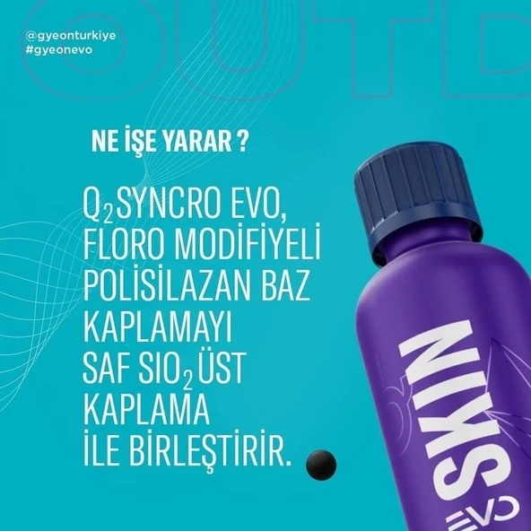GYEON Q² Syncro EVO Light Box Çift Katman Seramik Kaplama - 50 ml + 50 ml - 9H Oto Boya Koruma - 4