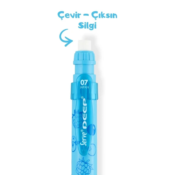Serve Deep Mekanik Versatil Kalem Meyve Temalı 0.7 - 5
