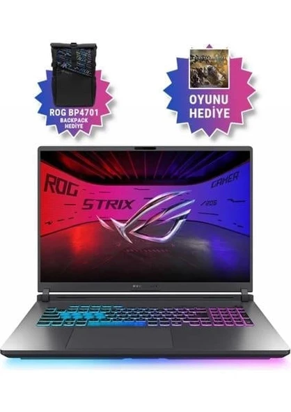Asus Rog Strix G18 G815LW-S9129 Ultra 9 275HX Aı 80GB GB 512GB SSD+512GB SSD 16GB/RTX5080 Gddr7 175W 18" 2.5k Wqxga 240Hz 3ms 500NITS Freedos Gaming Laptop WS9129F42+ZETTAÇANTA