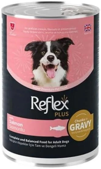 Reflex Plus GRAVY Sos İçinde Et Parçacıklı Somonlu Yetişkin Köpek Konservesi 400 Gr (12 Adet) - 2