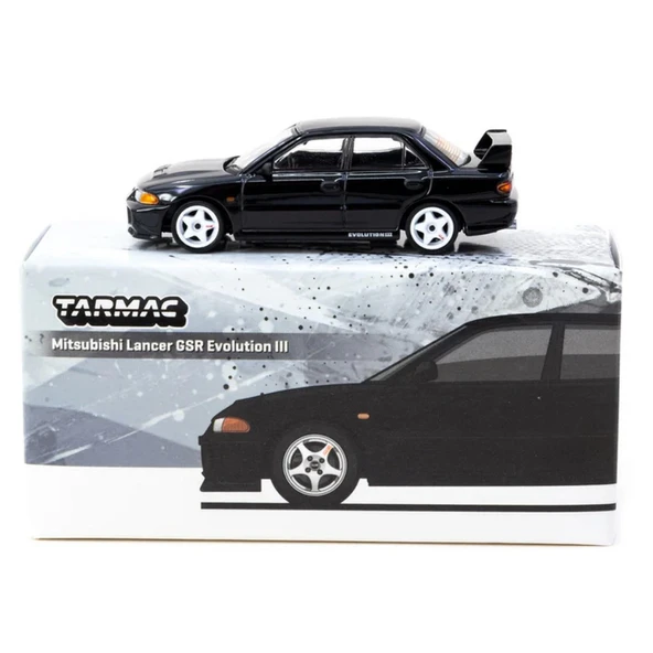 Nessiworld Tarmac Works 1/64 Mitsubishi Lancer GSR Evolution III Black - 3