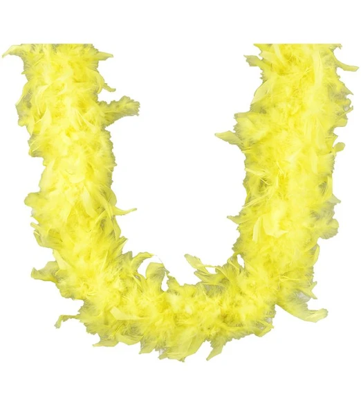 2 Metre Boa Tüy Otriş - Sarı - Resim 3