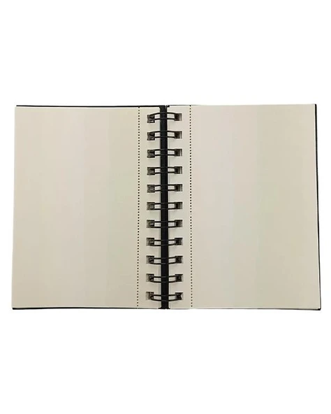 Alex Schoeller Sketchbook Sert Kapak Eskiz Defteri A6 Spiralli Soft White Çizgisiz ALX995 - 2
