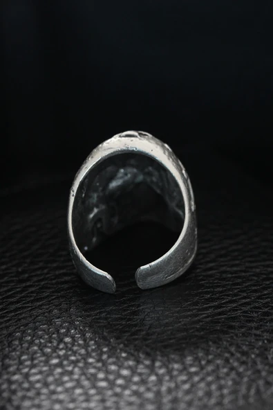 Ayarlanabilir Maskeli Kurukafa Model Erkek Yüzük - TJ-EY479 - 2