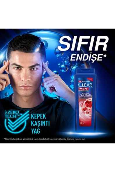 CLEAR MEN ŞAMPUAN 485ML-HIZLI STİL 2Sİ1 ARADA - 2