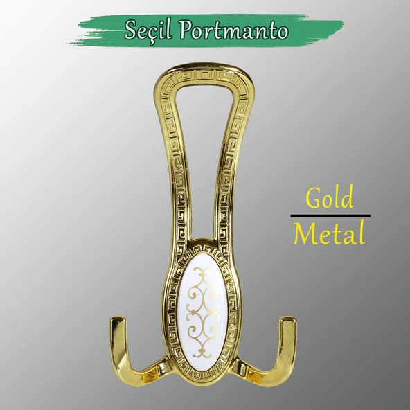 Seçil Gold Altın Metal Portmanto Vestiyer Duvar Dolap Elbise Mobilya Kapı Askısı Askılığı Askılık