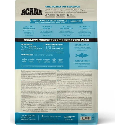 Acana Pacifica Balıklı Tahılsız Kedi Maması 1,8kg - Resim 2