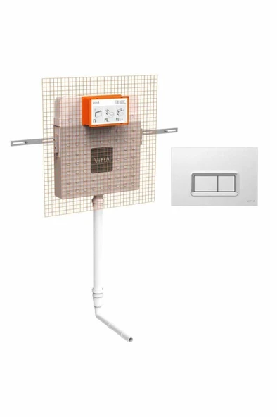 Creavit Çevre Yıkamalı Hela Taşı + VitrA Gömme Rezervuar Set - 4