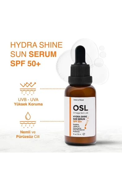 Osl Omega Skin Lab Hydra Shine Sun Serum SPF 50+ 30 ml - 2
