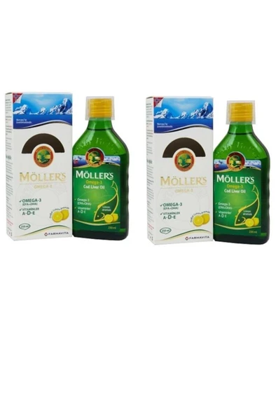 Möllers Omega 3 Limon Aromalı Balık Yağı 250 Ml-2 ADET - SKT:01/2026