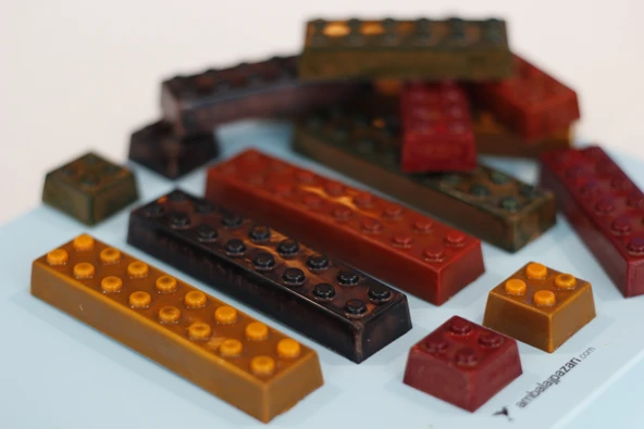 Lego Renkli Dolgulu Sütlü Hediyelik Çikolata