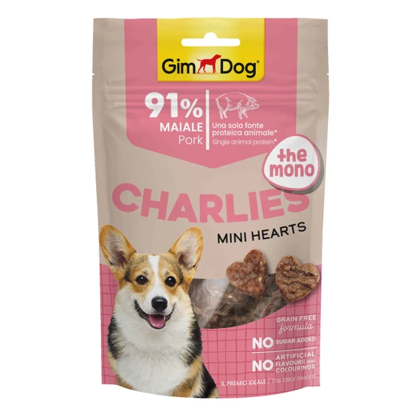 Gimdog Charlies Mini Hearts Domuz Etli 70 Gr Köpek Ödülü