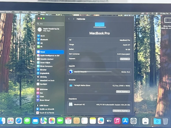 MacBook Pro 13 inç 2020 M1 16GB RAM 512GB SSD Uzay Grisi A Kalite Teşhir - 6