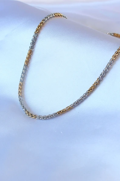 316L Çelik Mix Renk Kalın Zincir Model Erkek Kolye - TJ-ERK1320 - 2