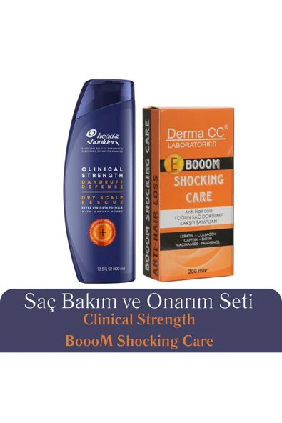 Clinical Strength Kepek Şampuanı 400m + Derma Cc Laboratorıes Booom Şampuan 200m