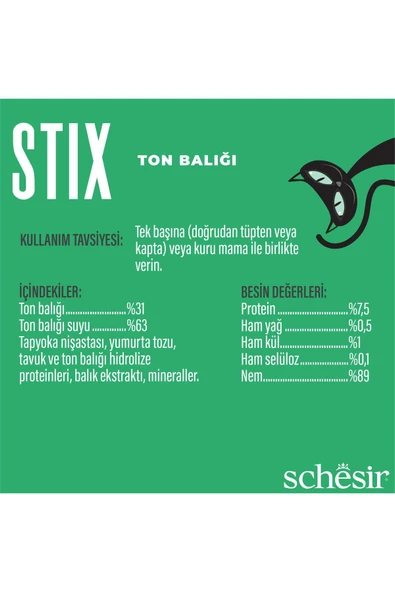 Schesir Stix Ton Balığı Krem Pouch 6 X 15g