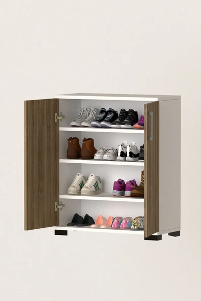 Athena Çok Amaçlı 2 Kapaklı ,Kahve Köşesi,Mutfak,Banyo, Kiler Dolabı Meşe - Resim 7