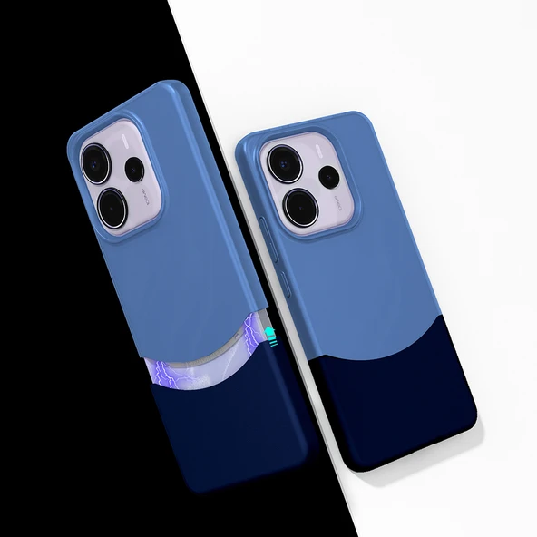 Xiaomi Redmi Note 14 4G Kılıf Mıknatıslı Zore Duble Kapak - 6
