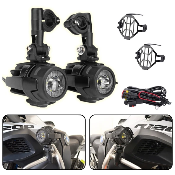 Enduro GS Serileri Uyumlu Motosiklet LED Sis Farı Yüksek Performans Metal Gövde 12V-24V 40W 2 Adet
